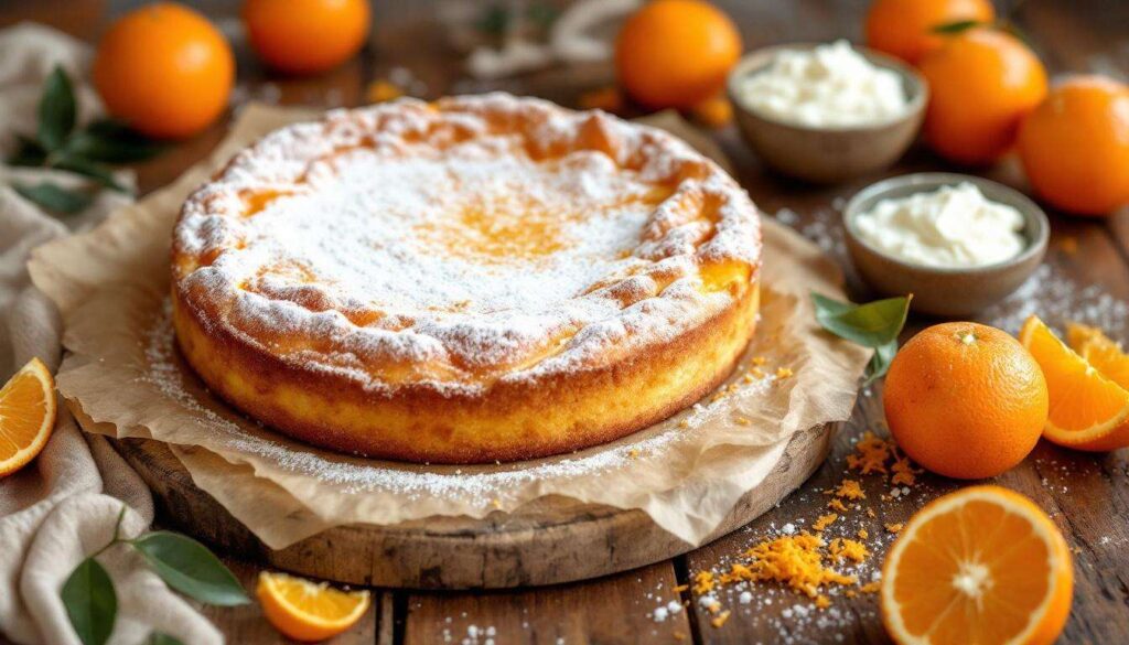 Torta morbida all'arancia per colazione senza burro e con ricotta
